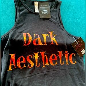 Dark Aesthetic Black and Orange Tank Top